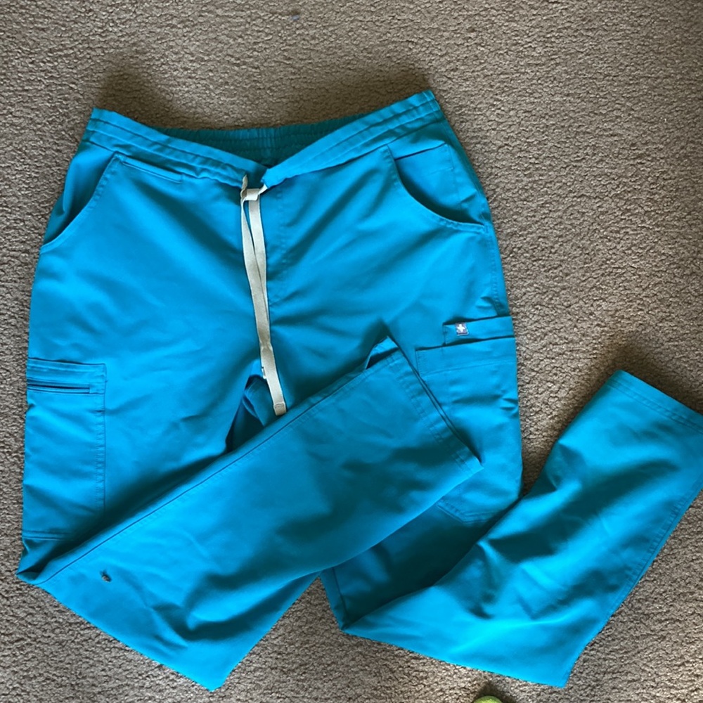 FIGs teal scrub pants